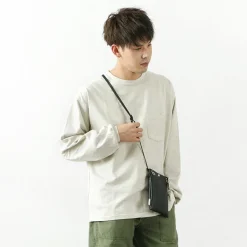 REMI RELIEF / Melange jersey long sleeve crew pocket T-shirt