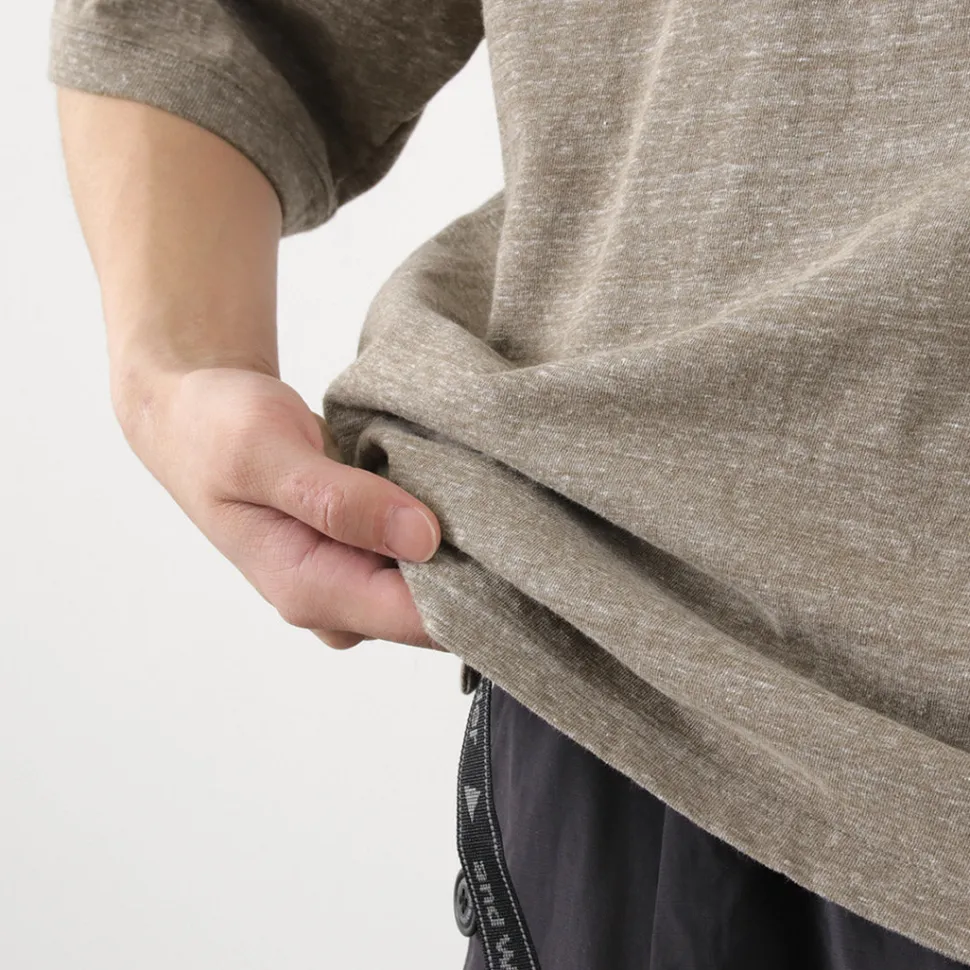 REMI RELIEF / Melange jersey short sleeve pocket T-shirt