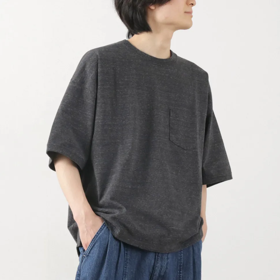 REMI RELIEF / Melange jersey short sleeve pocket T-shirt