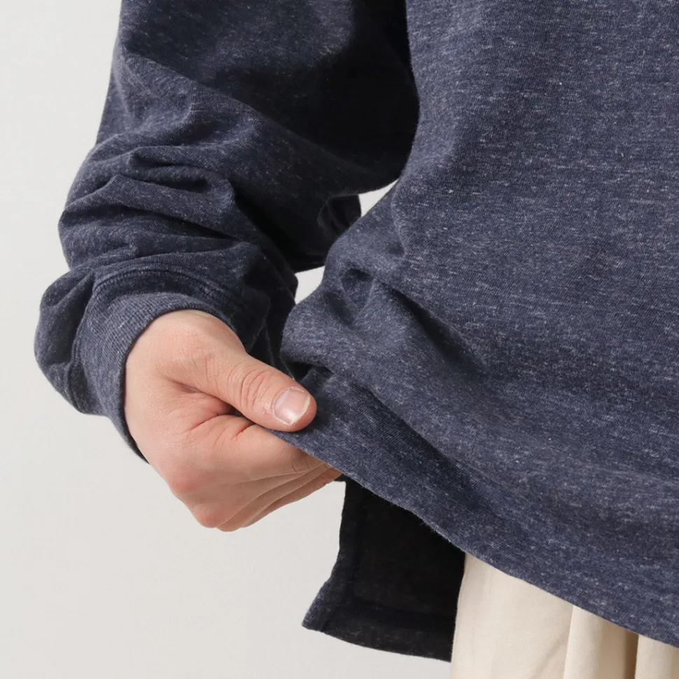 REMI RELIEF / Melange jersey long sleeve pocket T-shirt