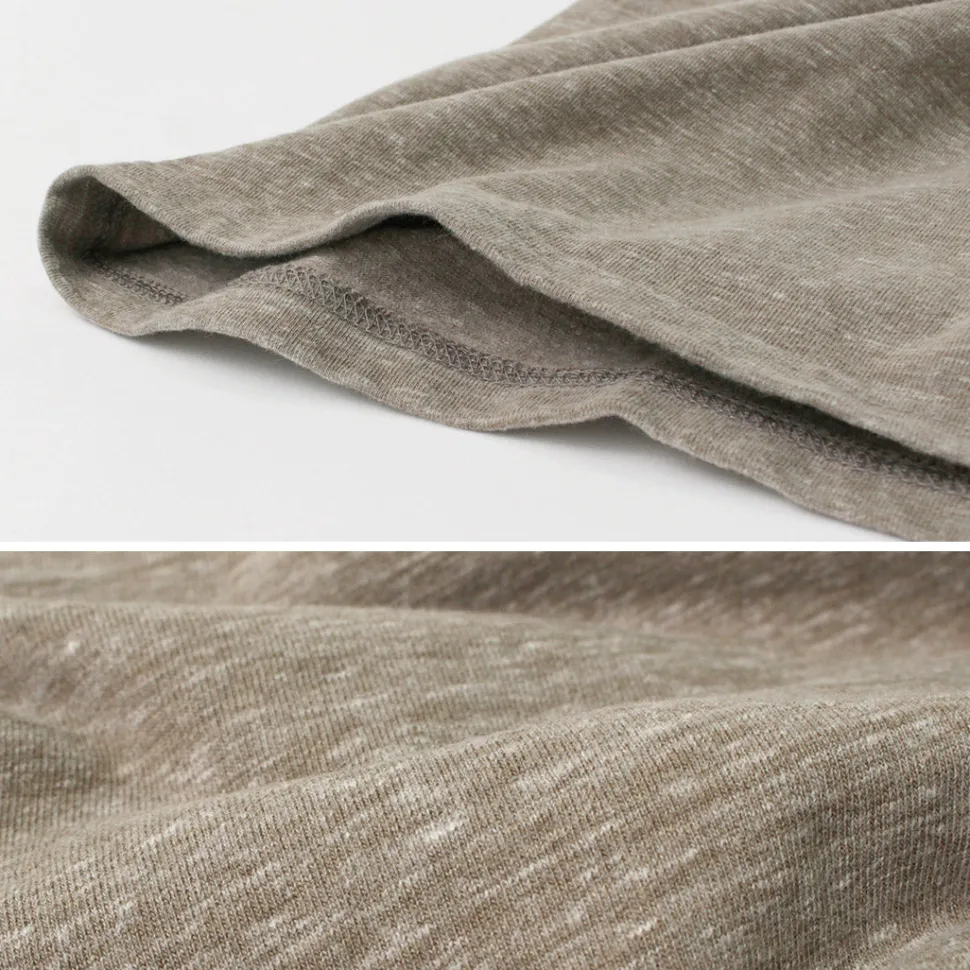 REMI RELIEF / Melange jersey long sleeve pocket T-shirt