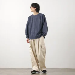 REMI RELIEF / Melange jersey long sleeve pocket T-shirt