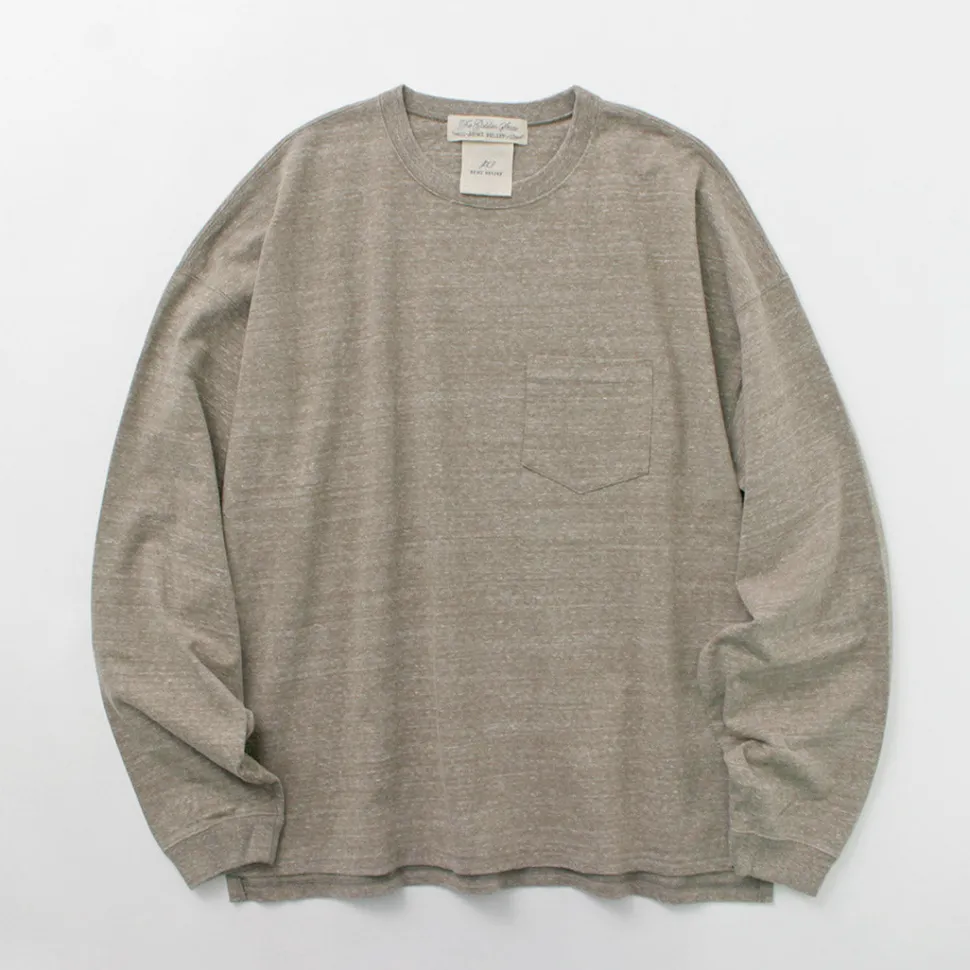 REMI RELIEF / Melange jersey long sleeve pocket T-shirt