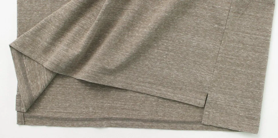 REMI RELIEF / Melange jersey long sleeve pocket T-shirt