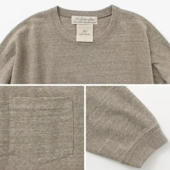 REMI RELIEF / Melange jersey long sleeve pocket T-shirt