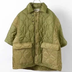 REMI RELIEF / Military Ripstop Short Sleeve Quilted Shirt Jacket