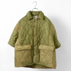 REMI RELIEF / Military Ripstop Short Sleeve Quilted Shirt Jacket