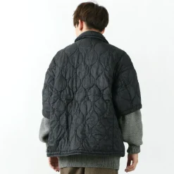 REMI RELIEF / Military Ripstop Short Sleeve Quilted Shirt Jacket