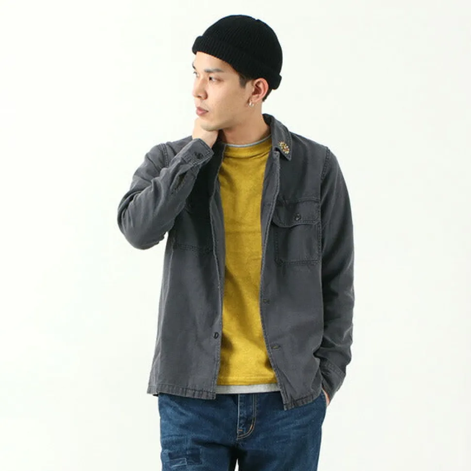 REMI RELIEF / Military Shirt (Flower Studded)