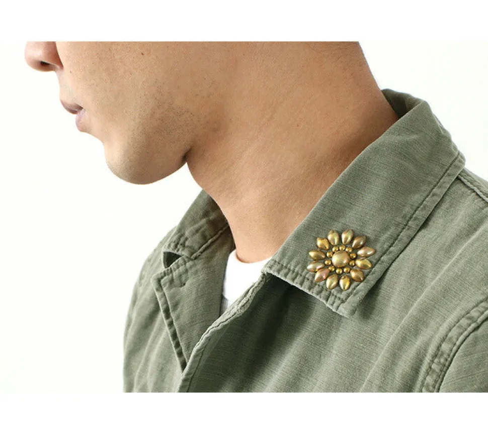 REMI RELIEF / Military Shirt (Flower Studded)