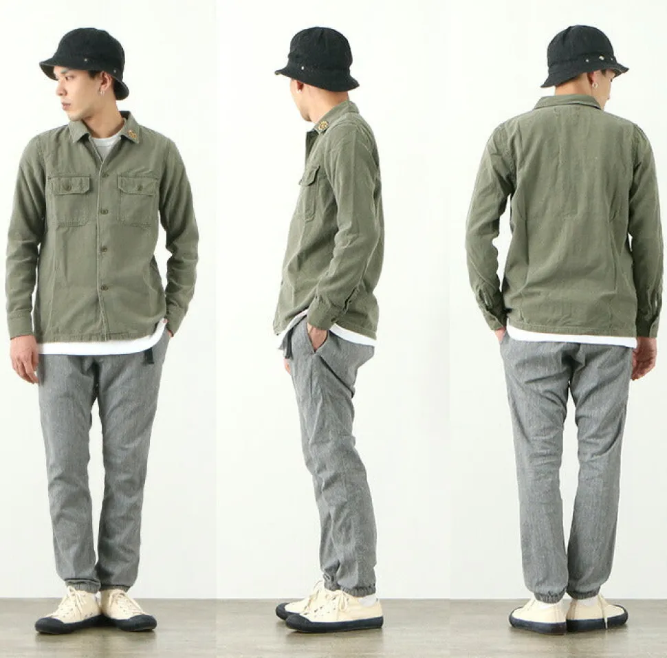 REMI RELIEF / Military Shirt (Flower Studded)