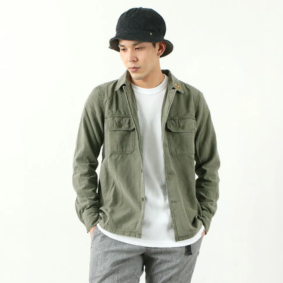 REMI RELIEF / Military Shirt (Flower Studded)