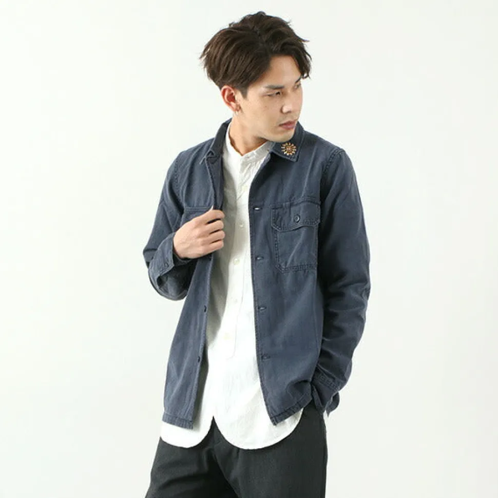 REMI RELIEF / Military Shirt (Flower Studded)