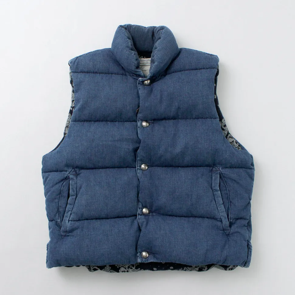 REMI RELIEF / Natural Processed Denim Down Vest