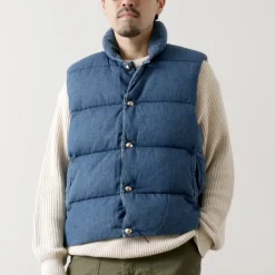 REMI RELIEF / Natural Processed Denim Down Vest