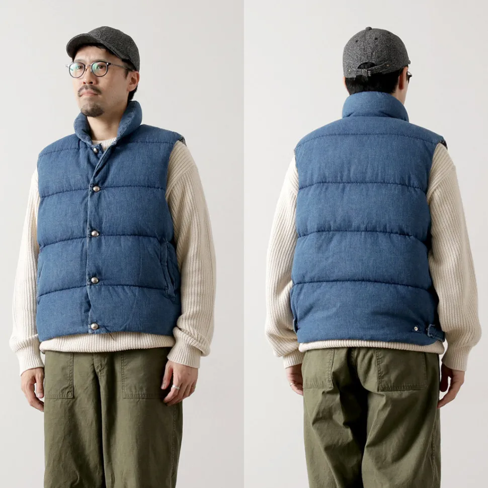 REMI RELIEF / Natural Processed Denim Down Vest