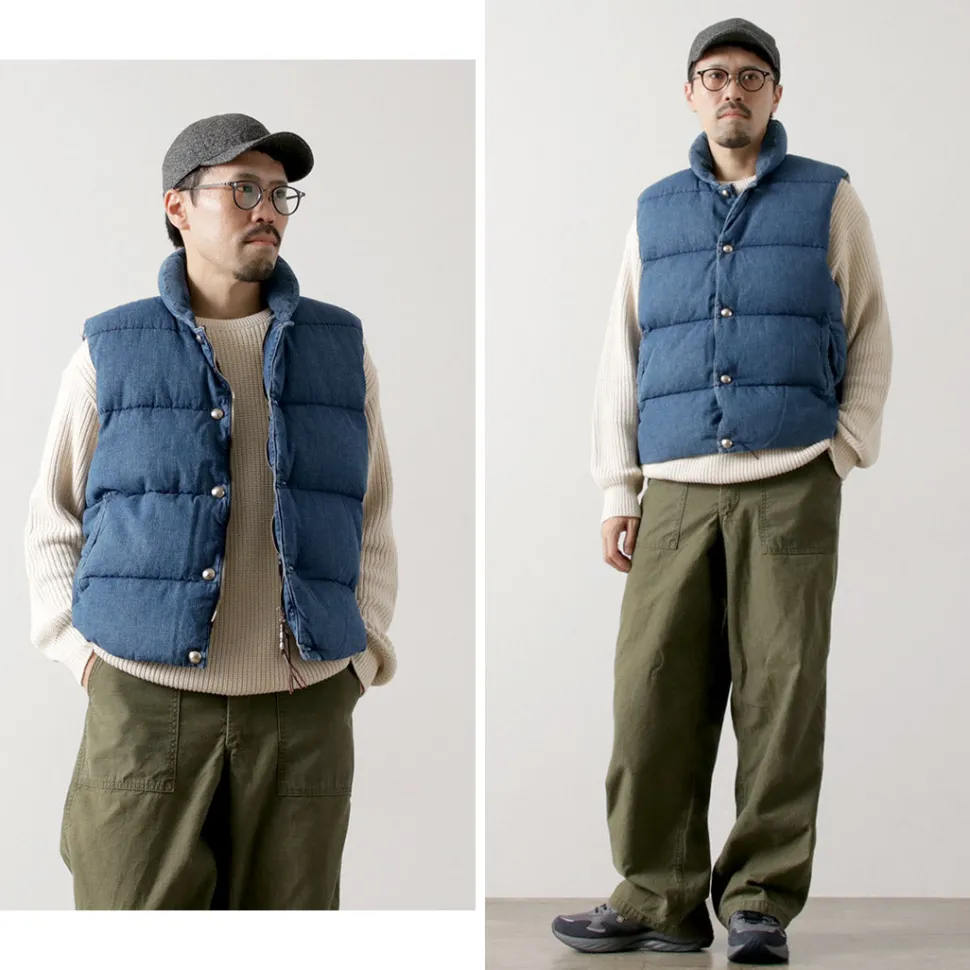 REMI RELIEF / Natural Processed Denim Down Vest