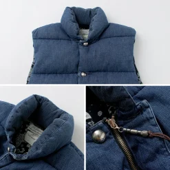 REMI RELIEF / Natural Processed Denim Down Vest