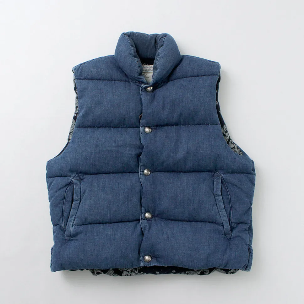 REMI RELIEF / Natural Processed Denim Down Vest