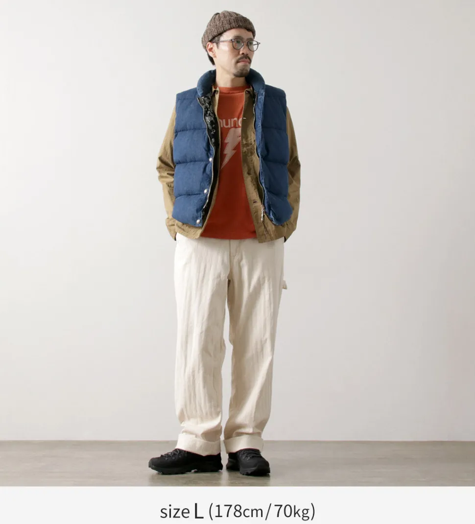 REMI RELIEF / Natural Processed Denim Down Vest