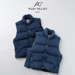 REMI RELIEF / Natural Processed Denim Down Vest