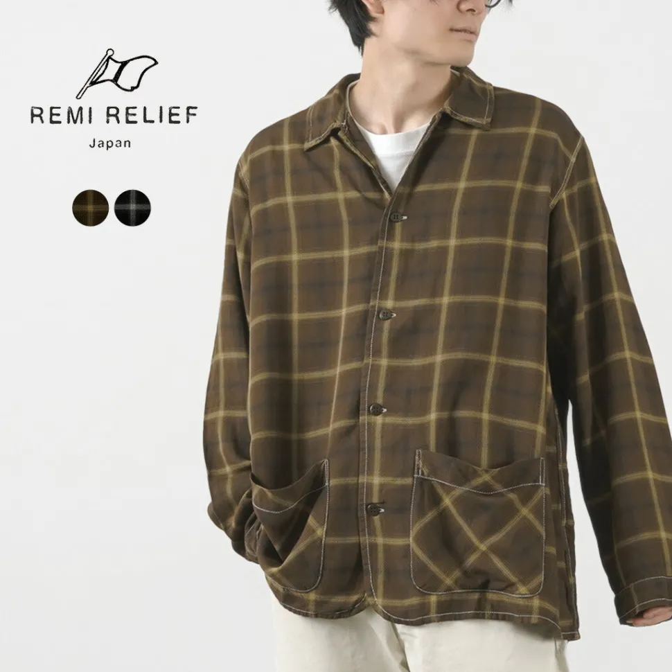 REMI RELIEF / Rayon Plaid Shirt