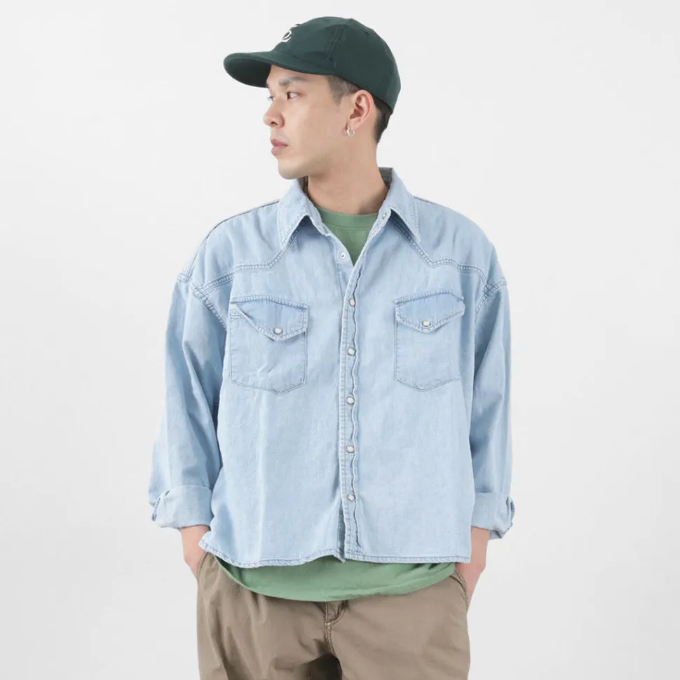 REMI RELIEF / SHORT DENIM WESTERN SHIRT