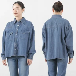 REMI RELIEF / SHORT DENIM WESTERN SHIRT