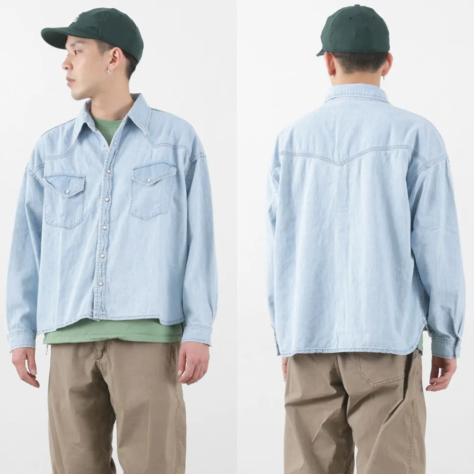 REMI RELIEF / SHORT DENIM WESTERN SHIRT