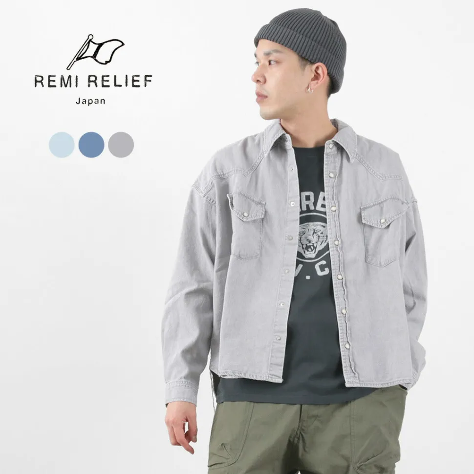 REMI RELIEF / SHORT DENIM WESTERN SHIRT
