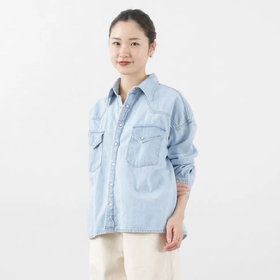 REMI RELIEF / SHORT DENIM WESTERN SHIRT