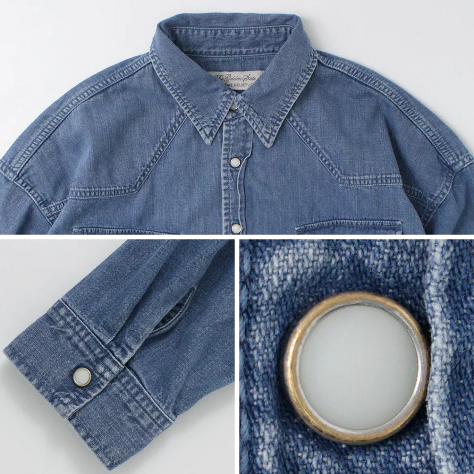 REMI RELIEF / SHORT DENIM WESTERN SHIRT