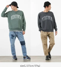 REMI RELIEF / SP processed back pile crew (VIRGINIA) Sweatshirt