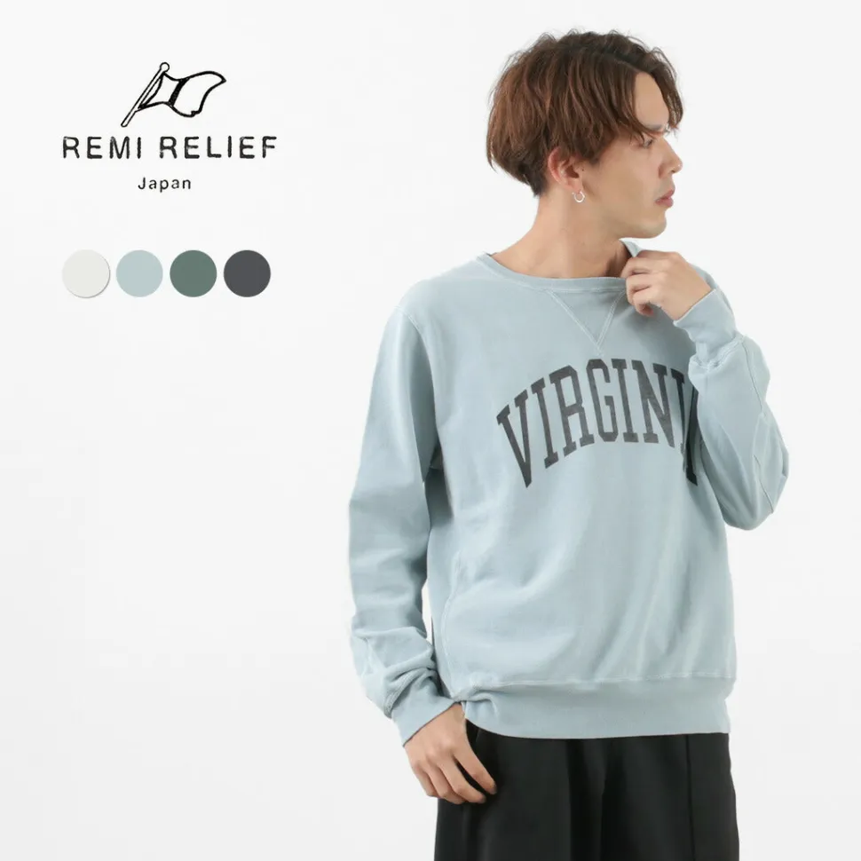 REMI RELIEF / SP processed back pile crew (VIRGINIA) Sweatshirt