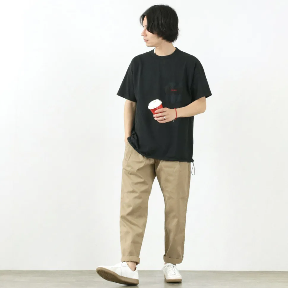 REMI RELIEF x BRIEFING / Collaboration jersey pocket T-shirt