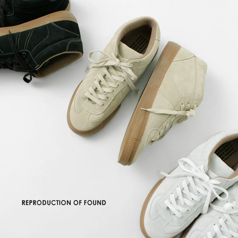 REPRODUCTION OF FOUND / German military trainers half cut shrink leather Sneaker