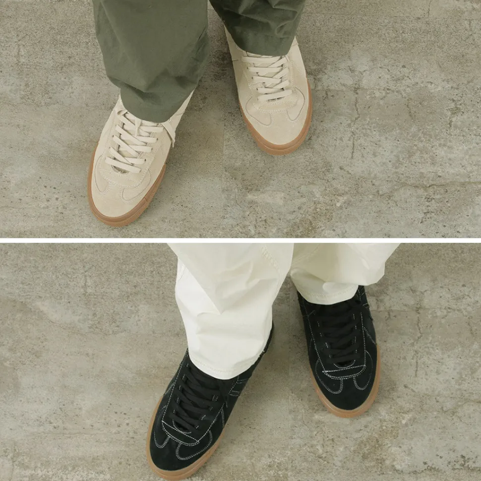 REPRODUCTION OF FOUND / German military trainers half cut shrink leather Sneaker