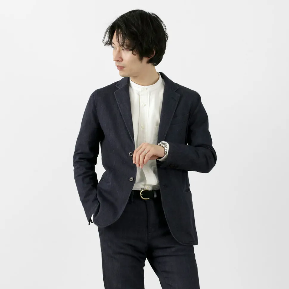 ROCOCO / American Ox Band Collar Shirt