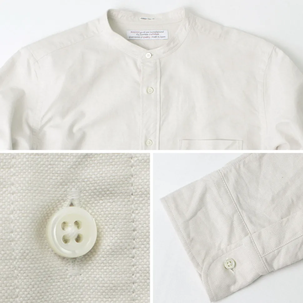 ROCOCO / American Ox Band Collar Shirt