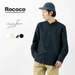 ROCOCO / American Ox Band Collar Shirt