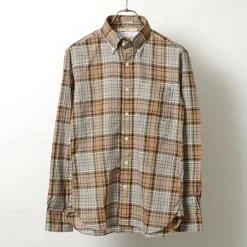 ROCOCO / Cotton Linen Madras Check Button-down Shirt
