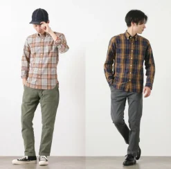 ROCOCO / Cotton Linen Madras Check Button-down Shirt