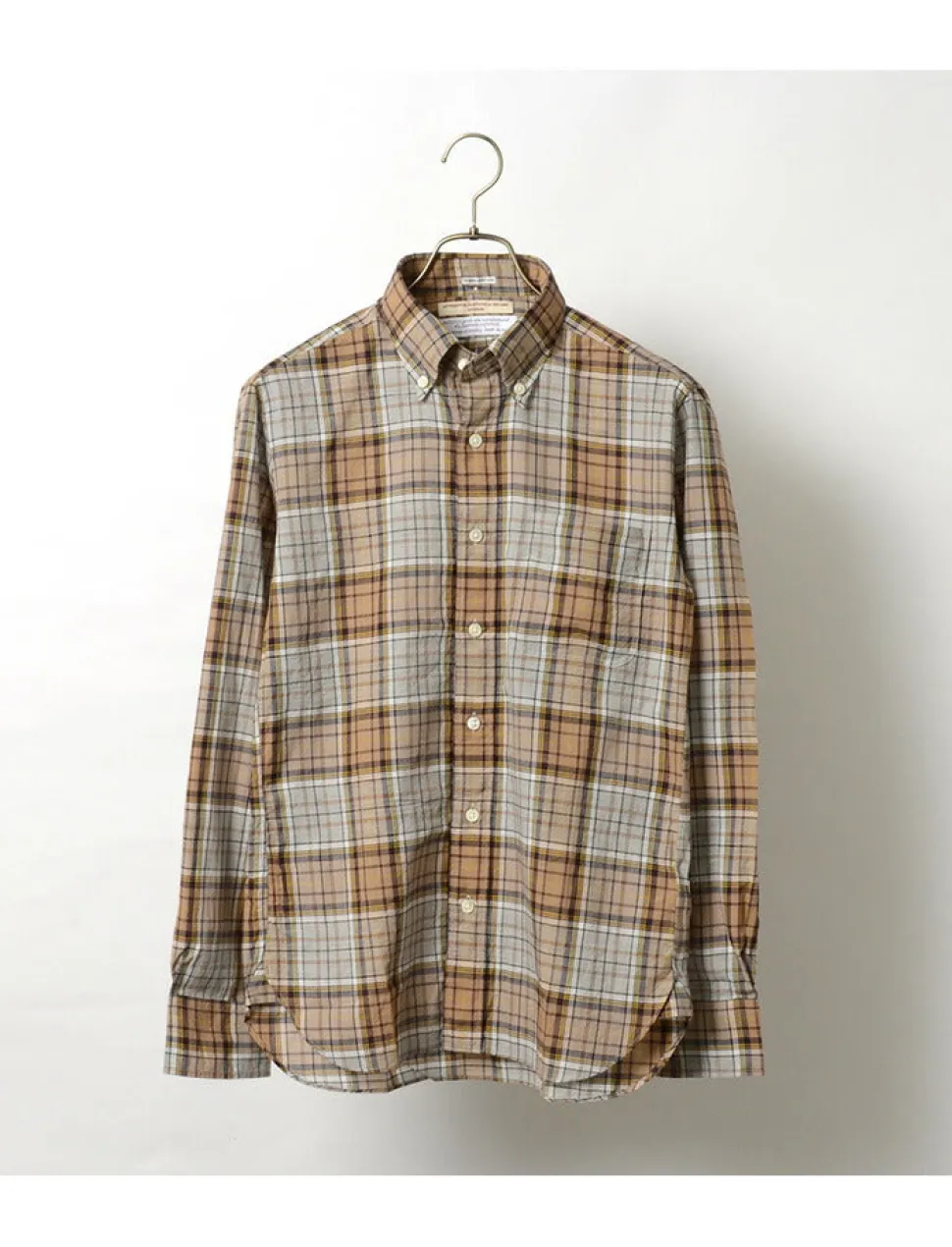 ROCOCO / Cotton Linen Madras Check Button-down Shirt