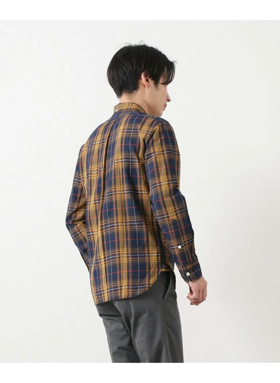 ROCOCO / Cotton Linen Madras Check Button-down Shirt
