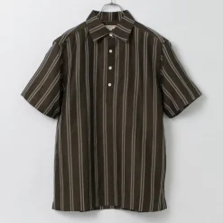 ROCOCO / Cupro linen woven poloshirt