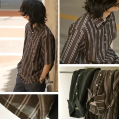 ROCOCO / Cupro linen woven poloshirt