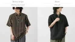 ROCOCO / Cupro linen woven poloshirt