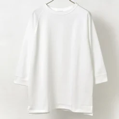 ROCOCO / Hemmed Jersey Cotton Crew Neck Cut & Sew