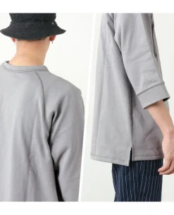 ROCOCO / Hemmed Jersey Cotton Crew Neck Cut & Sew