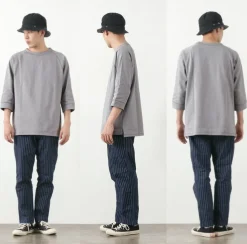 ROCOCO / Hemmed Jersey Cotton Crew Neck Cut & Sew